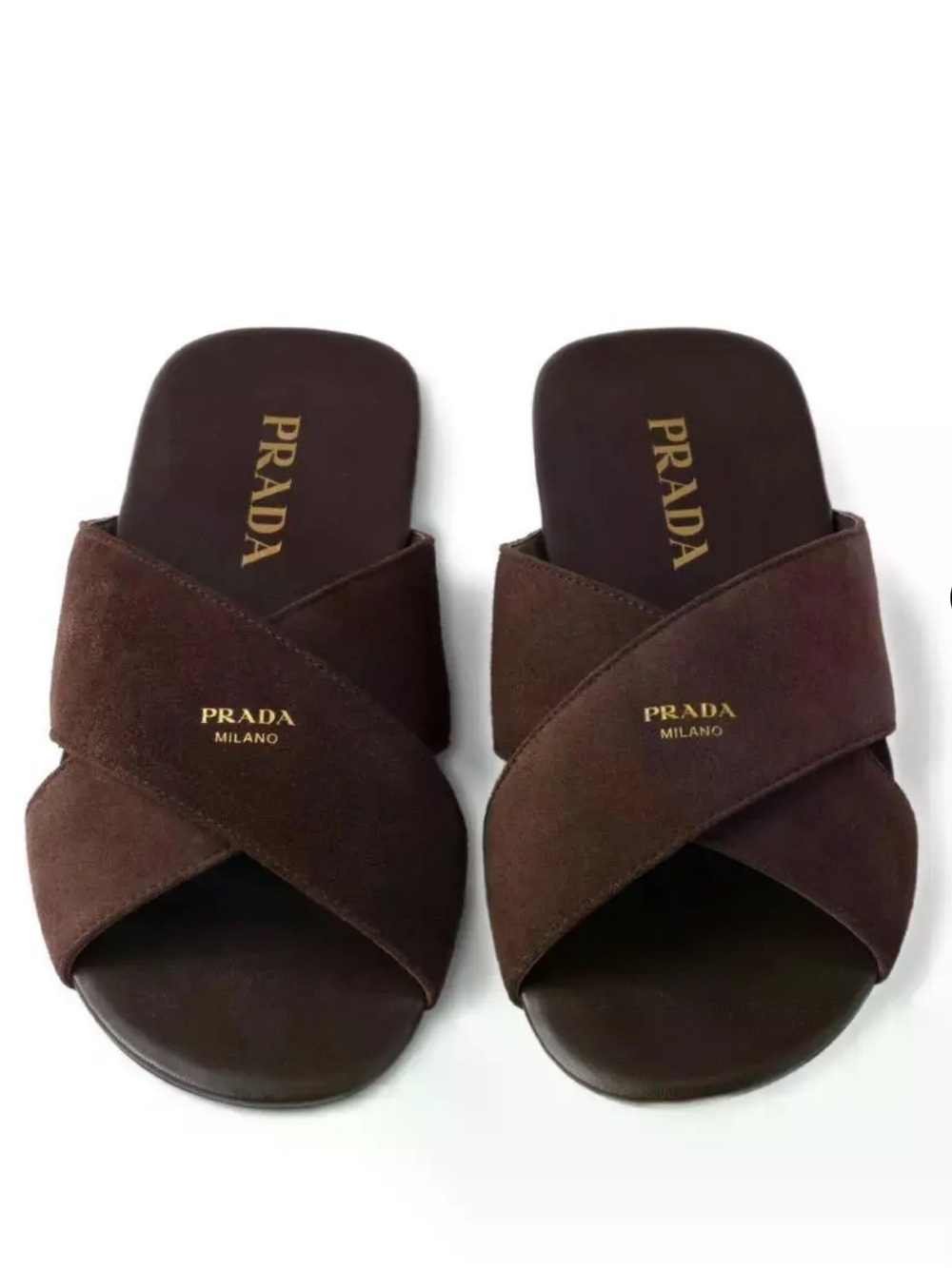 Prada Cross Strap Sandals slides